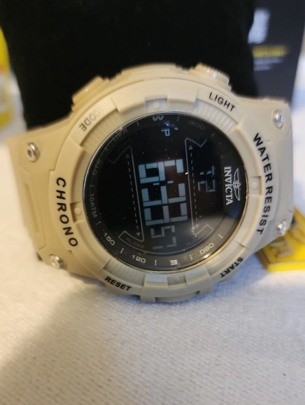 Invicta Beige Digital Chrono Sport Watch